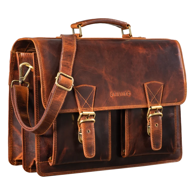 "Jeffrey" Lehrertasche Aktentasche Leder