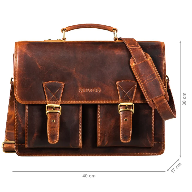 "Jeffrey" Lehrertasche Aktentasche Leder