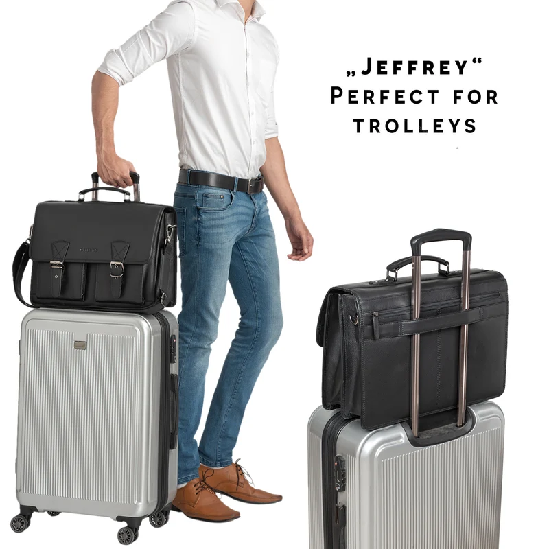 "Jeffrey" Lehrertasche Aktentasche Leder