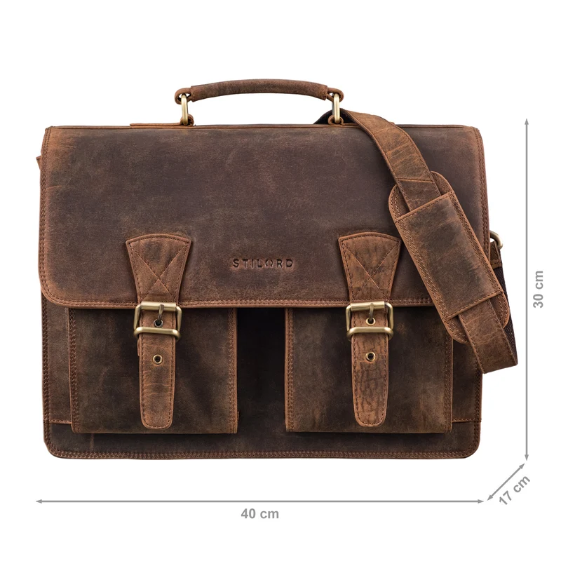 "Jeffrey" Lehrertasche Aktentasche Leder