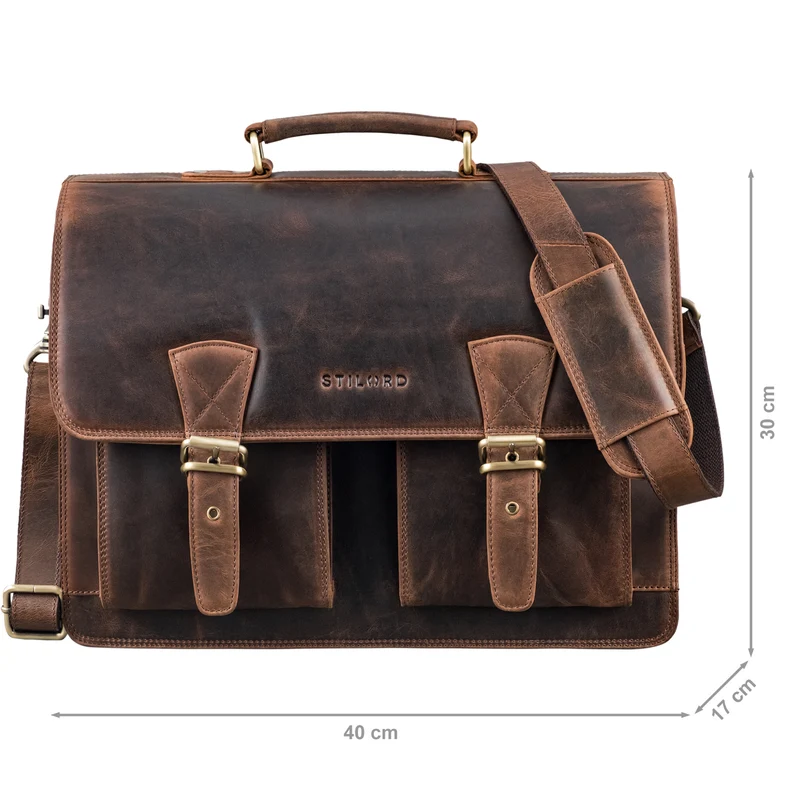 "Jeffrey" Lehrertasche Aktentasche Leder