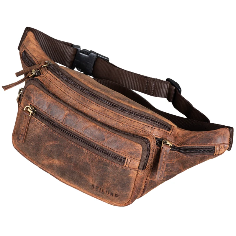 "Zion" Vintage Gürteltasche Echtleder Bauchtasche