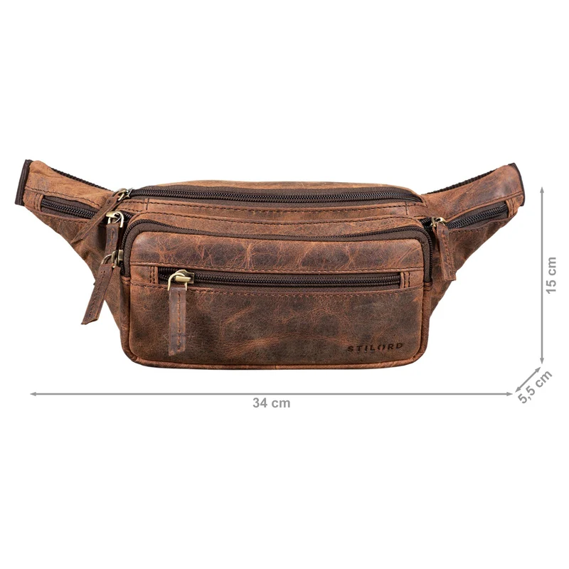 "Zion" Vintage Gürteltasche Echtleder Bauchtasche