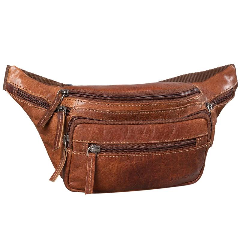 "Zion" Vintage Gürteltasche Echtleder Bauchtasche