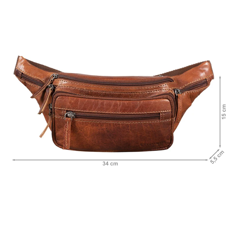"Zion" Vintage Gürteltasche Echtleder Bauchtasche