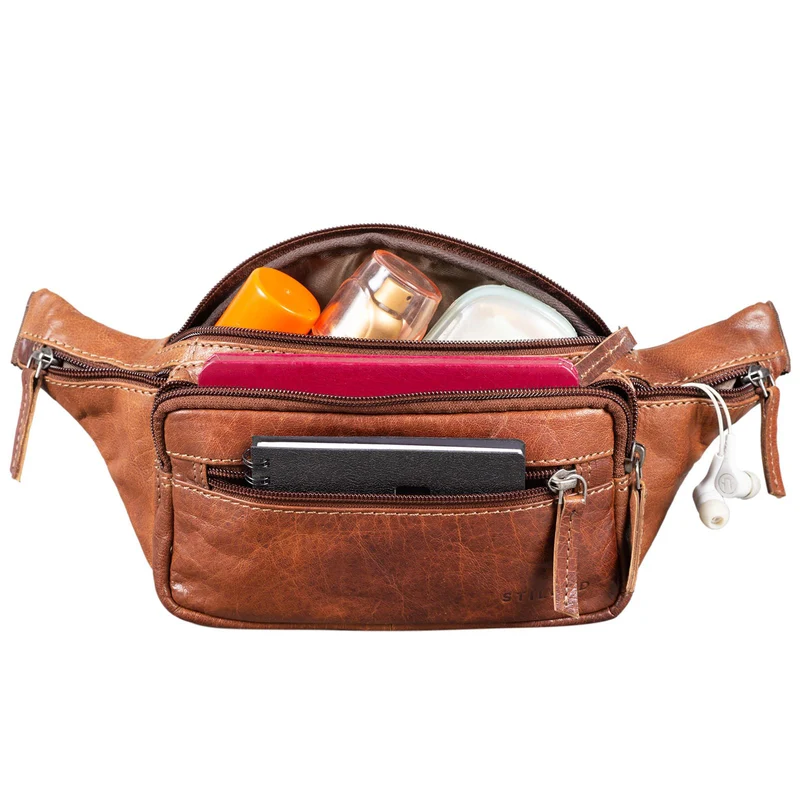 "Zion" Vintage Gürteltasche Echtleder Bauchtasche