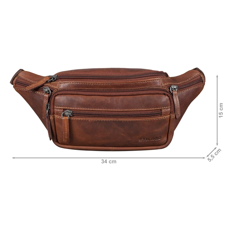 "Zion" Vintage Gürteltasche Echtleder Bauchtasche