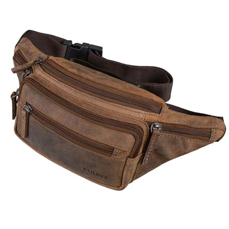 "Zion" Vintage Gürteltasche Echtleder Bauchtasche