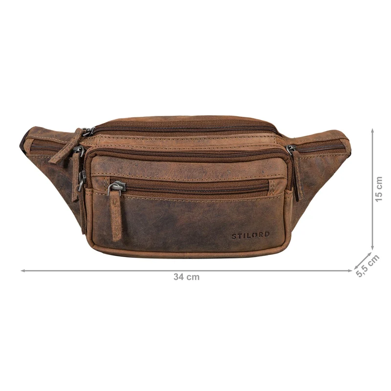 "Zion" Vintage Gürteltasche Echtleder Bauchtasche