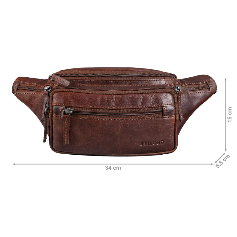 "Zion" Vintage Gürteltasche Echtleder Bauchtasche