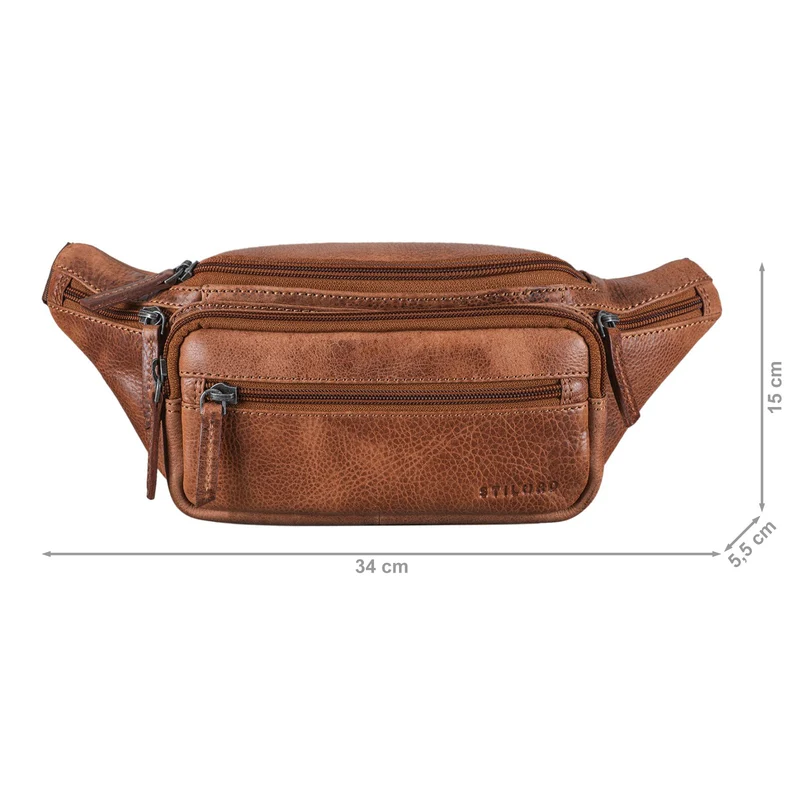 "Zion" Vintage Gürteltasche Echtleder Bauchtasche