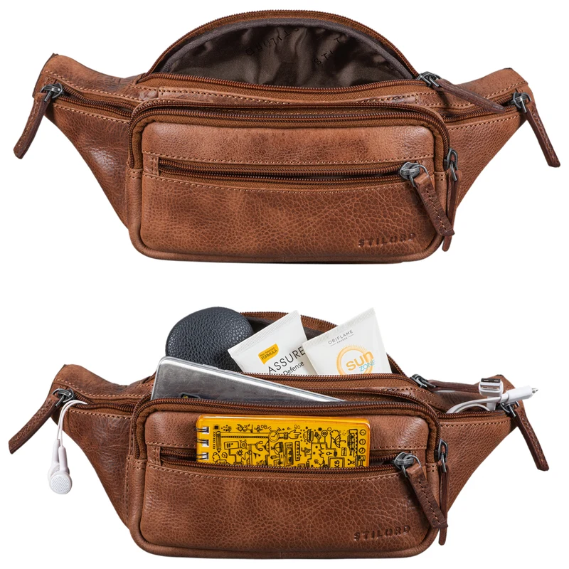 "Zion" Vintage Gürteltasche Echtleder Bauchtasche