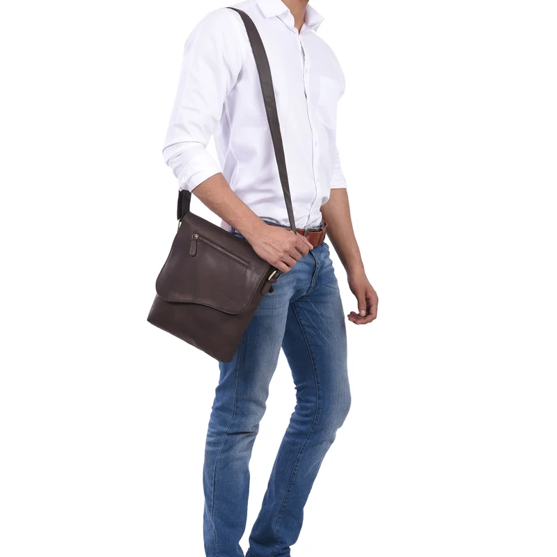 "Amelio" Vintage Leder Umhängetasche