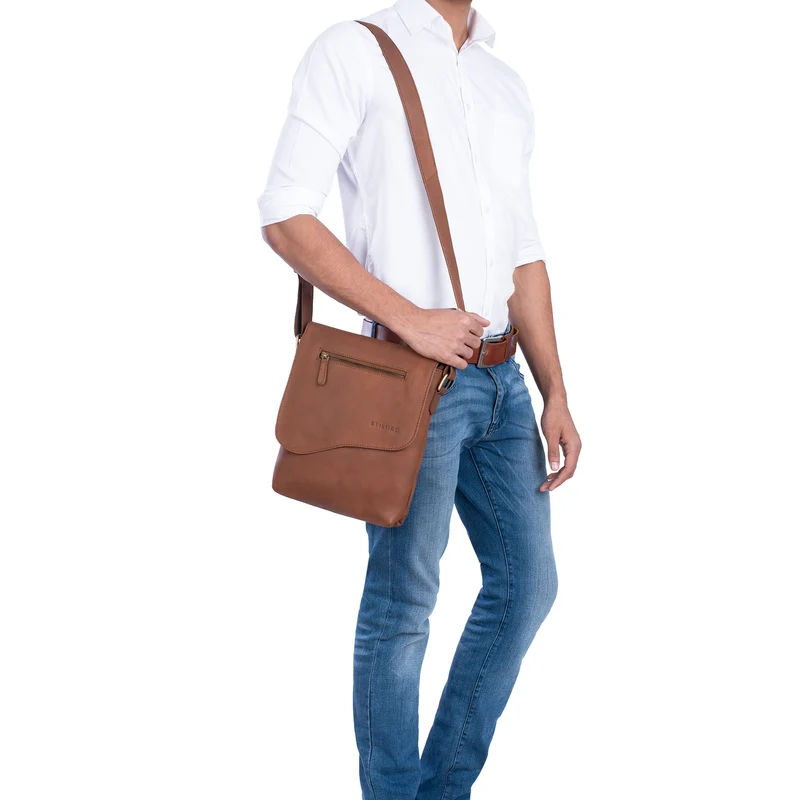"Amelio" Vintage Leder Umhängetasche