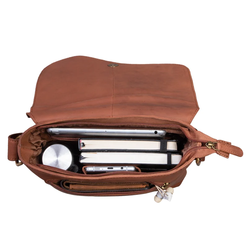 "Amelio" Vintage Leder Umhängetasche