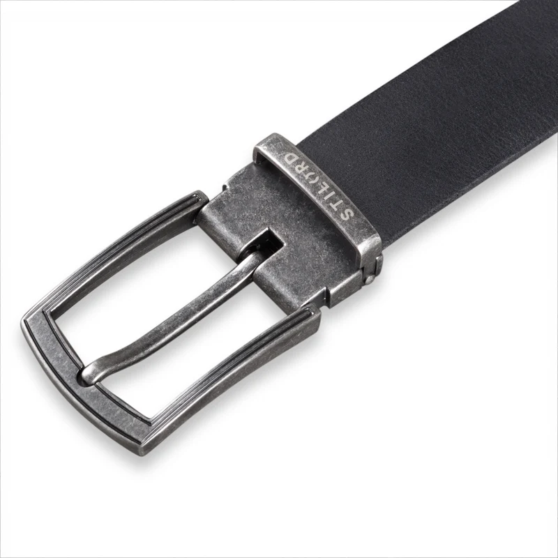 Ledergürtel Herren Schwarz 34 mm kürzbar