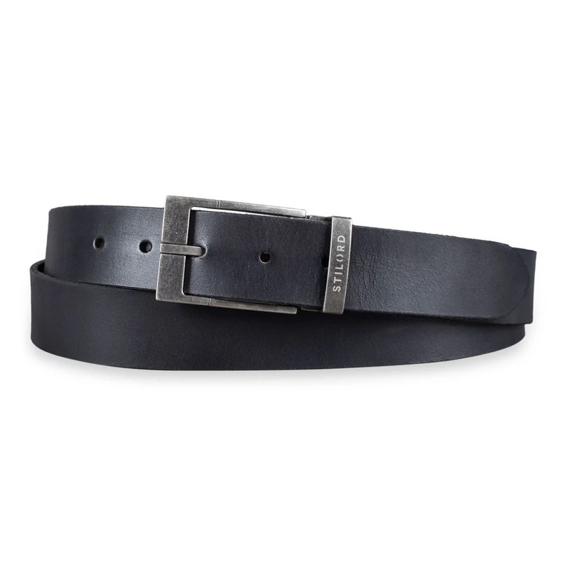 Ledergürtel Herren Schwarz 34 mm kürzbar