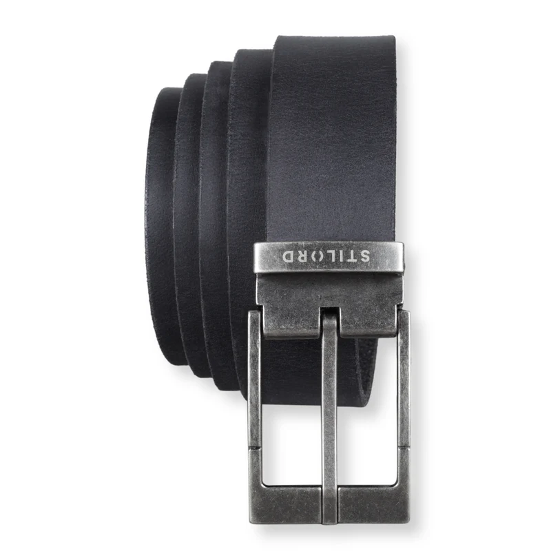 Ledergürtel Herren Schwarz 34 mm kürzbar