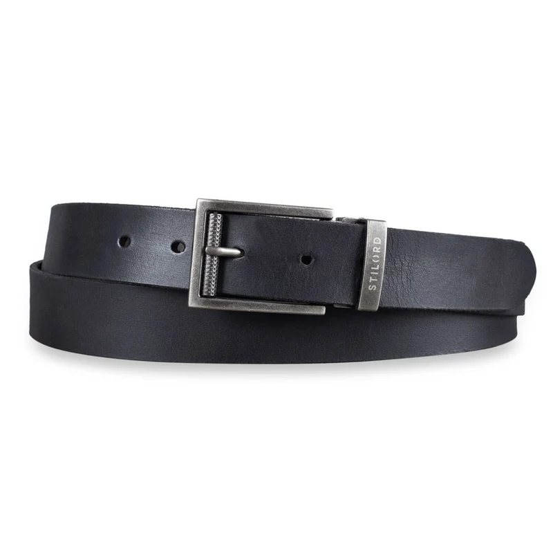 Ledergürtel Herren Schwarz 34 mm kürzbar