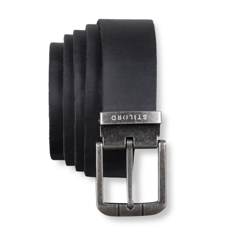 Ledergürtel Herren Schwarz 34 mm kürzbar