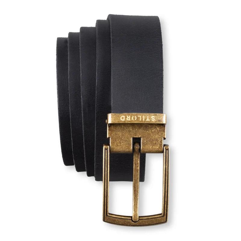 Ledergürtel Herren Schwarz 34 mm kürzbar