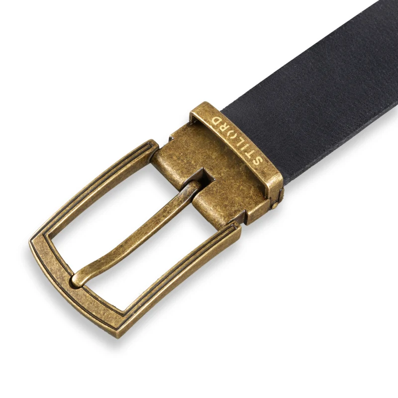 Ledergürtel Herren Schwarz 34 mm kürzbar