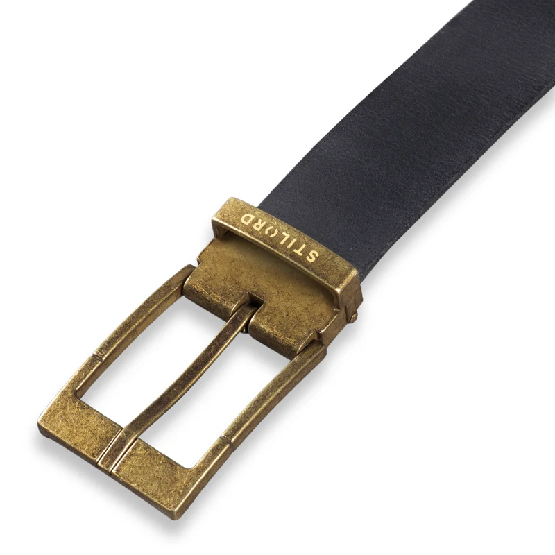 Ledergürtel Herren Schwarz 34 mm kürzbar
