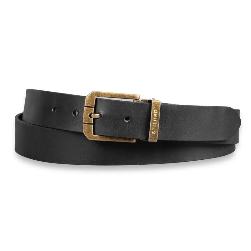 Ledergürtel Herren Schwarz 34 mm kürzbar