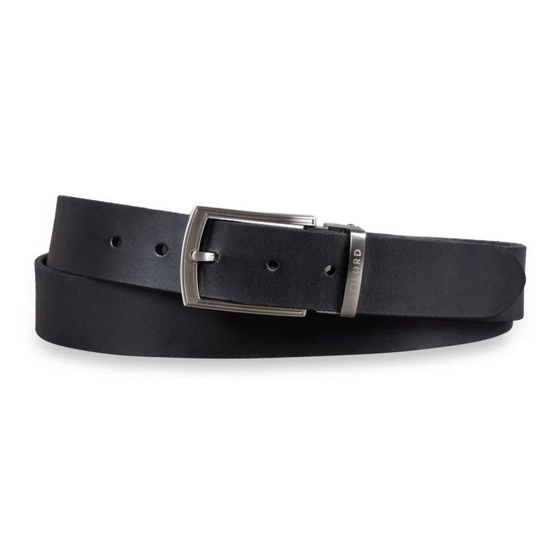 Ledergürtel Herren Schwarz 34 mm kürzbar