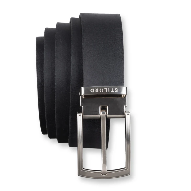 Ledergürtel Herren Schwarz 34 mm kürzbar