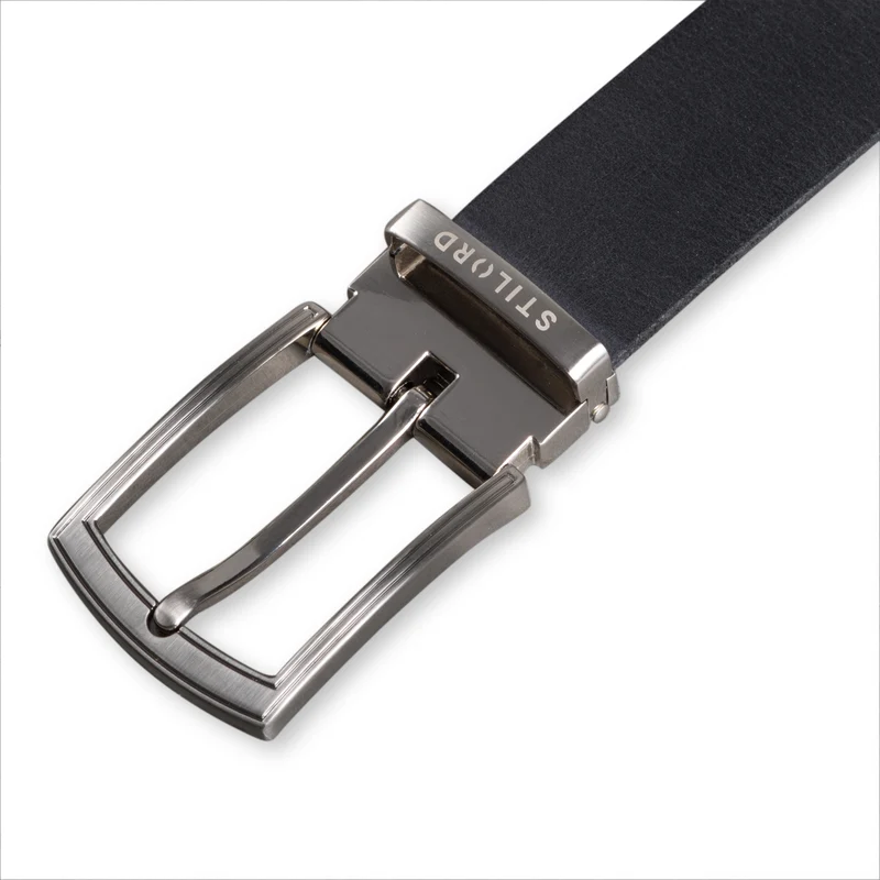 Ledergürtel Herren Schwarz 34 mm kürzbar
