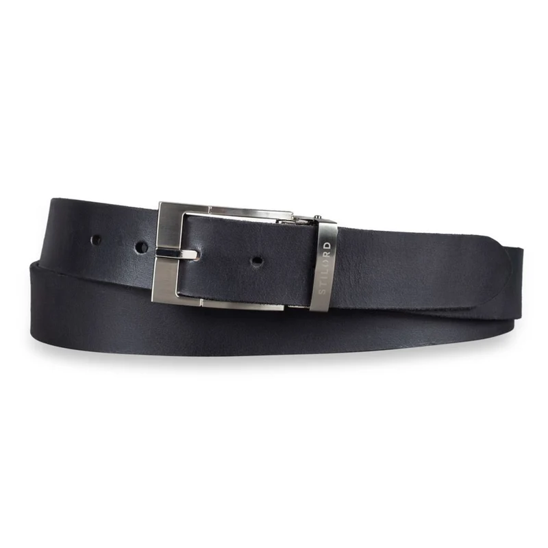 Ledergürtel Herren Schwarz 34 mm kürzbar