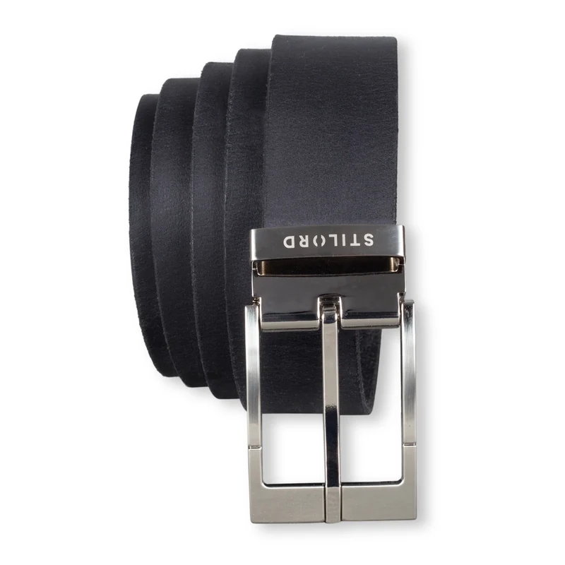 Ledergürtel Herren Schwarz 34 mm kürzbar