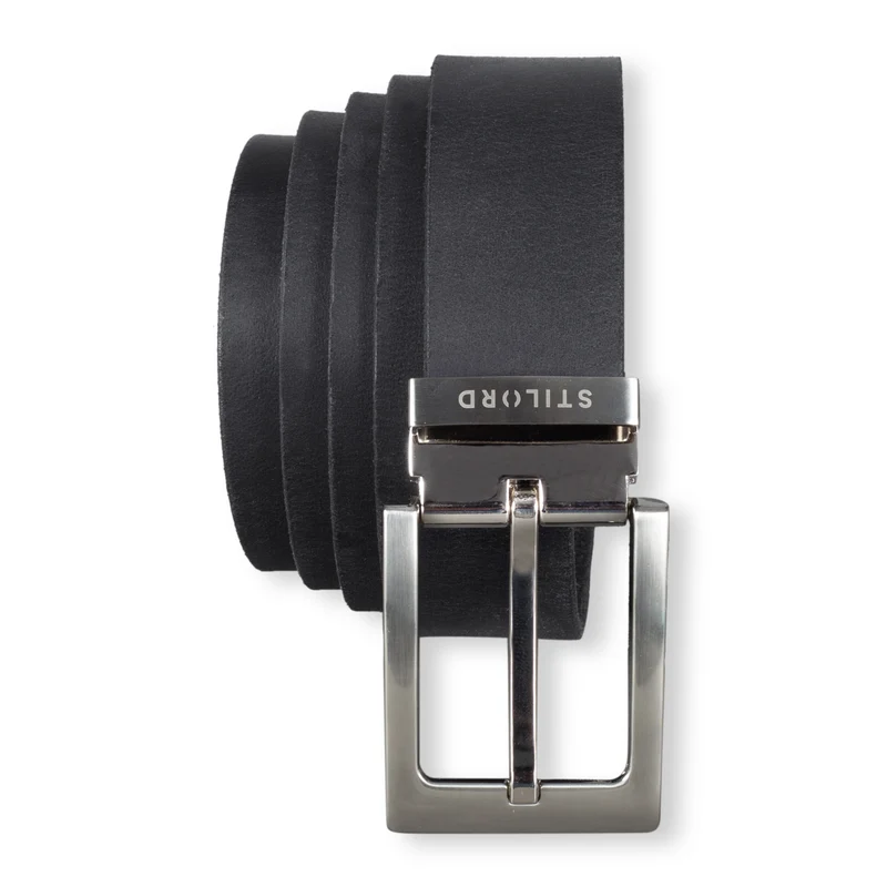 Ledergürtel Herren Schwarz 34 mm kürzbar