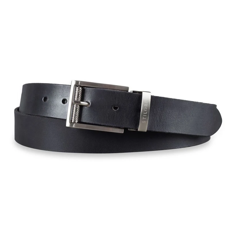 Ledergürtel Herren Schwarz 34 mm kürzbar