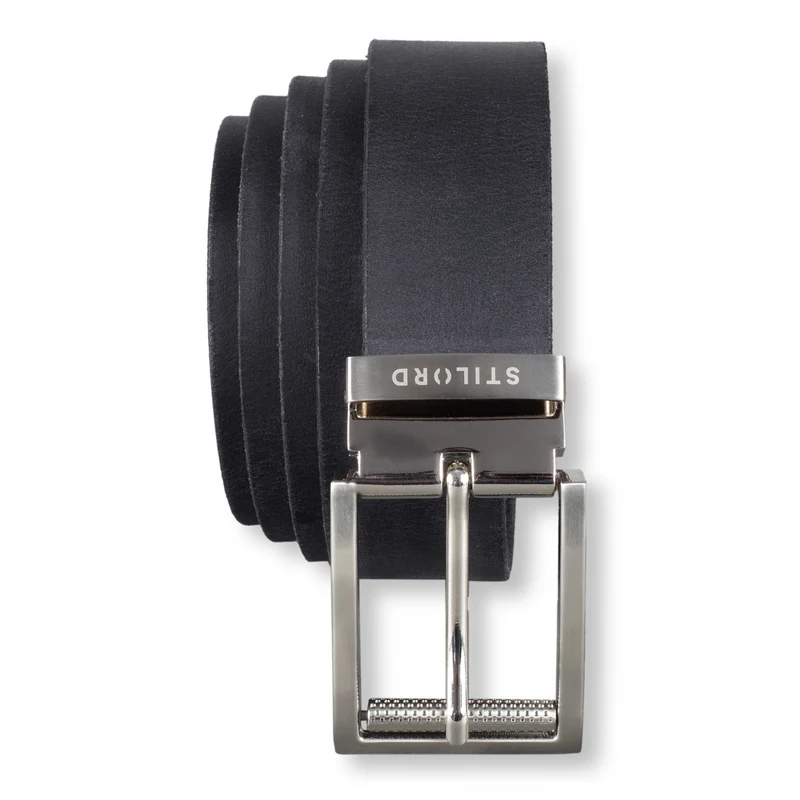 Ledergürtel Herren Schwarz 34 mm kürzbar