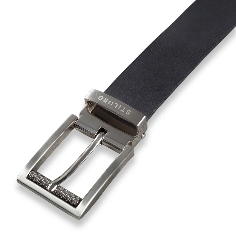 Ledergürtel Herren Schwarz 34 mm kürzbar
