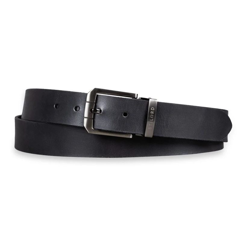 Ledergürtel Herren Schwarz 34 mm kürzbar