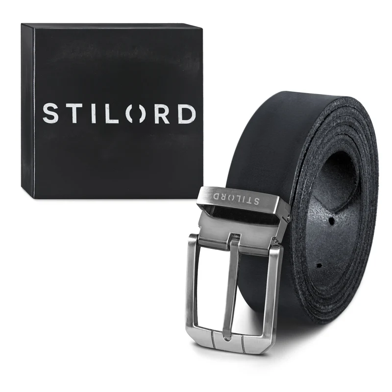 Ledergürtel Herren Schwarz 34 mm kürzbar