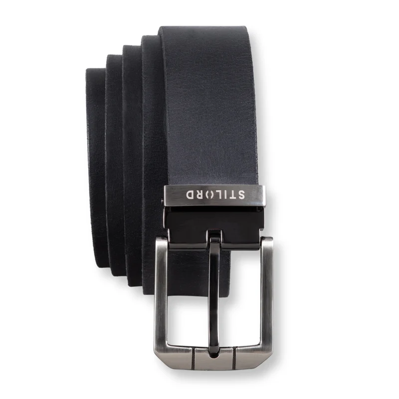Ledergürtel Herren Schwarz 34 mm kürzbar