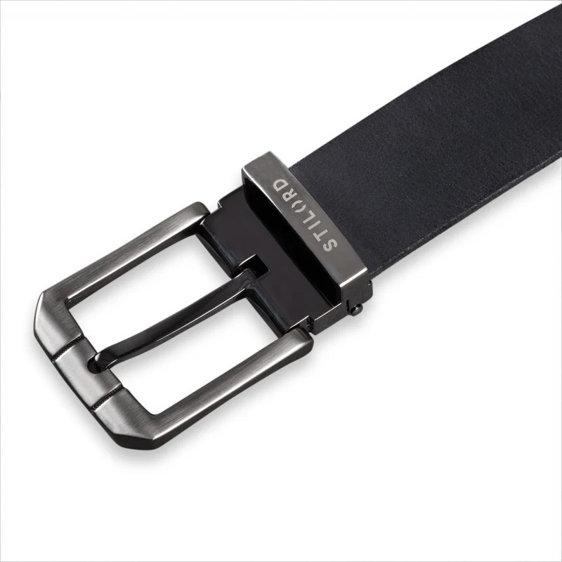 Ledergürtel Herren Schwarz 34 mm kürzbar