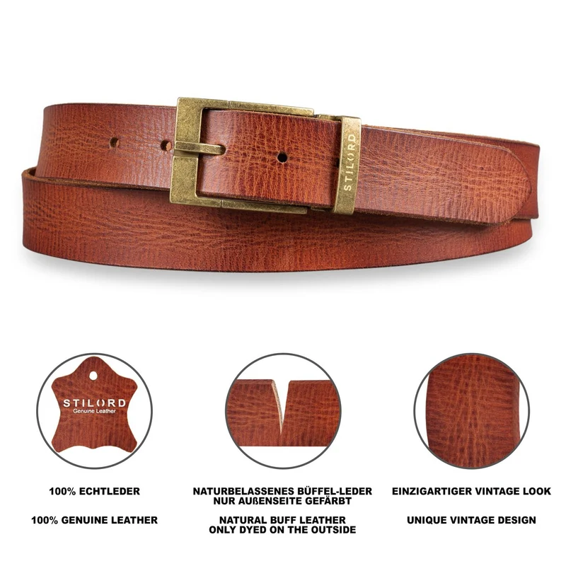 Vintage Ledergürtel Herren Damen