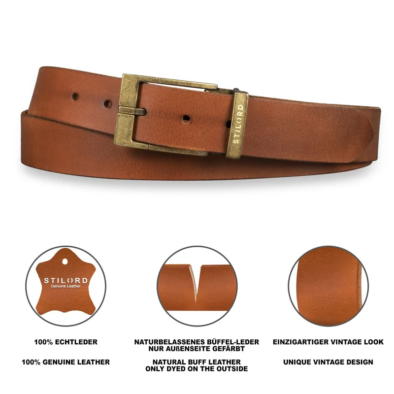 Vintage Ledergürtel Herren Damen