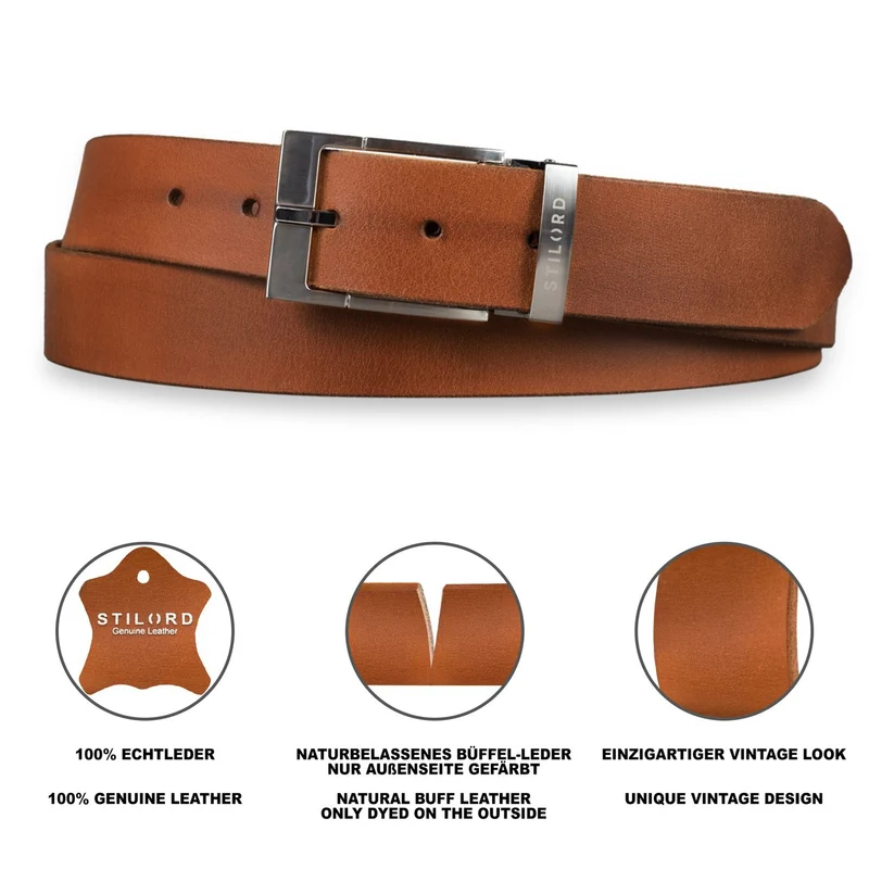 Vintage Ledergürtel Herren Damen