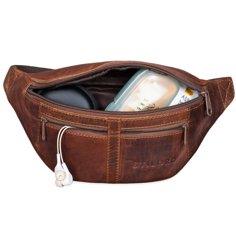 "Echo" Vintage Bauchtasche Hüfttasche Leder
