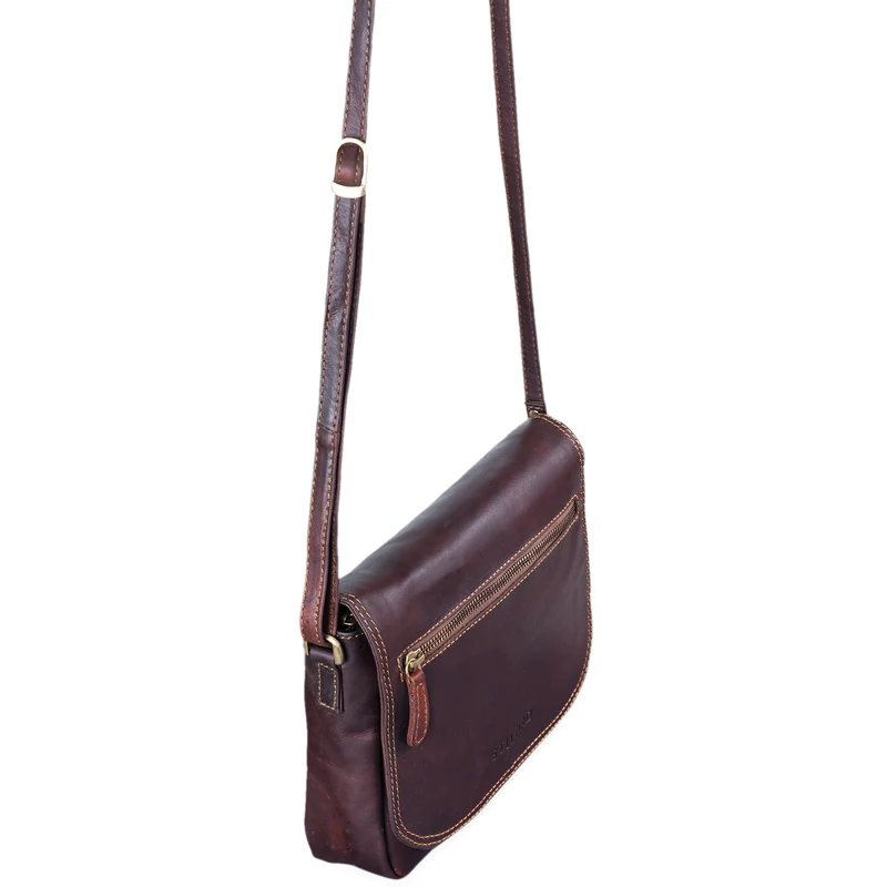"Elsa" Umhängetasche Frauen Leder Vintage