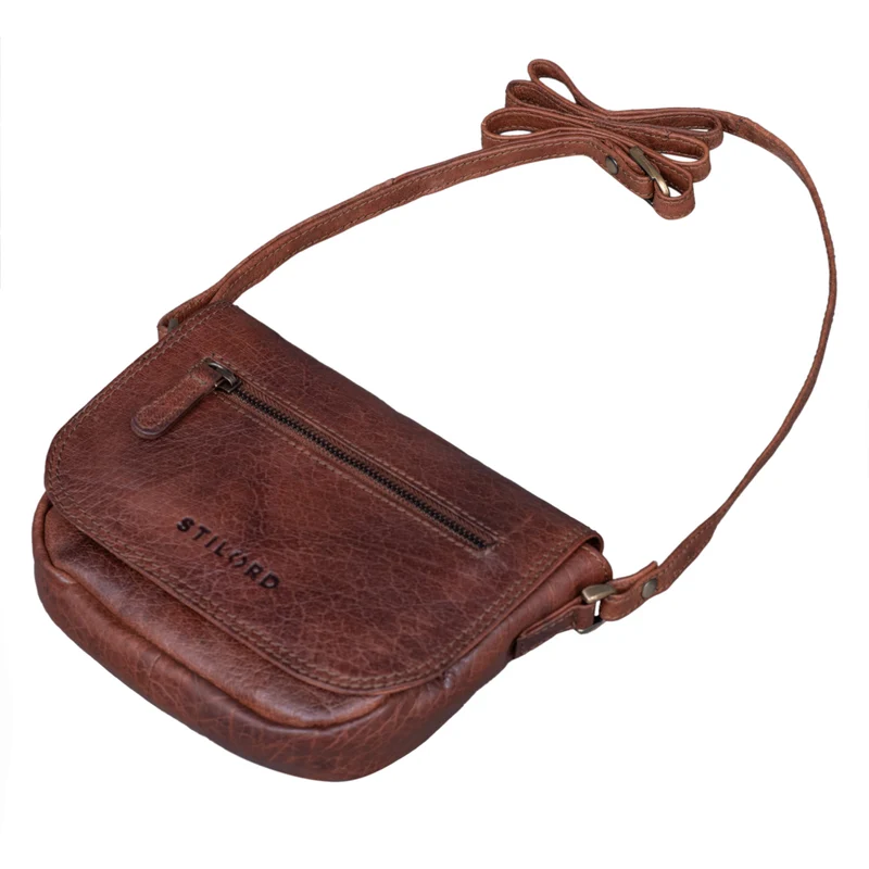 "Elsa" Umhängetasche Frauen Leder Vintage