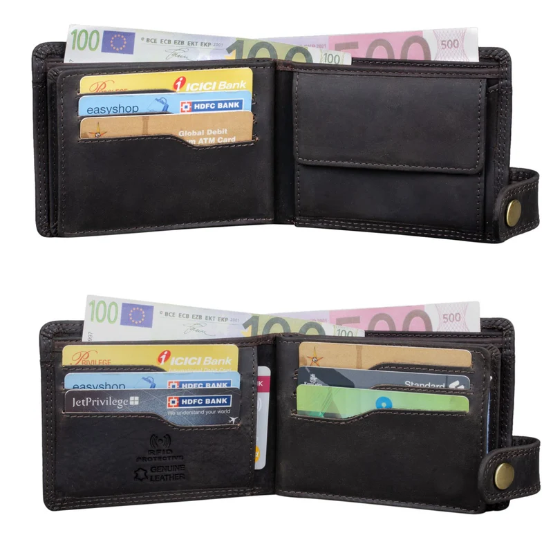 "Finley" Leder Geldbörse Herren RFID und NFC