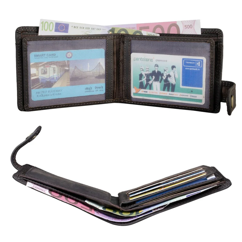 "Finley" Leder Geldbörse Herren RFID und NFC