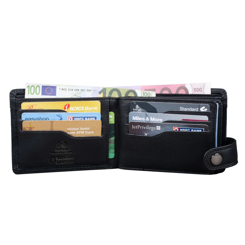 "Finley" Leder Geldbörse Herren RFID und NFC